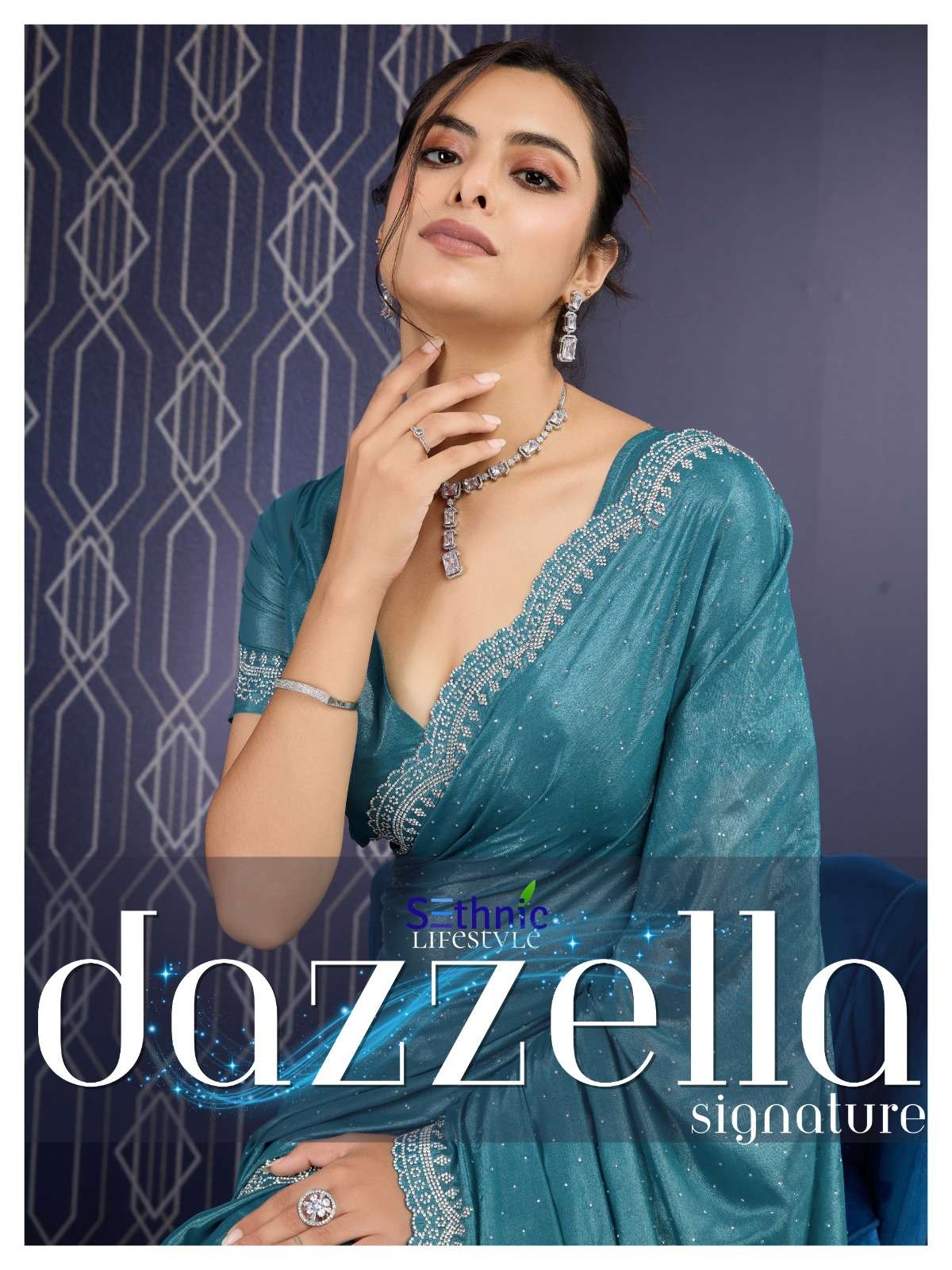 DAZZELLA SERIES 56001 TO 56004  By SETHNIC Life style saree Collection manufacturer surat 