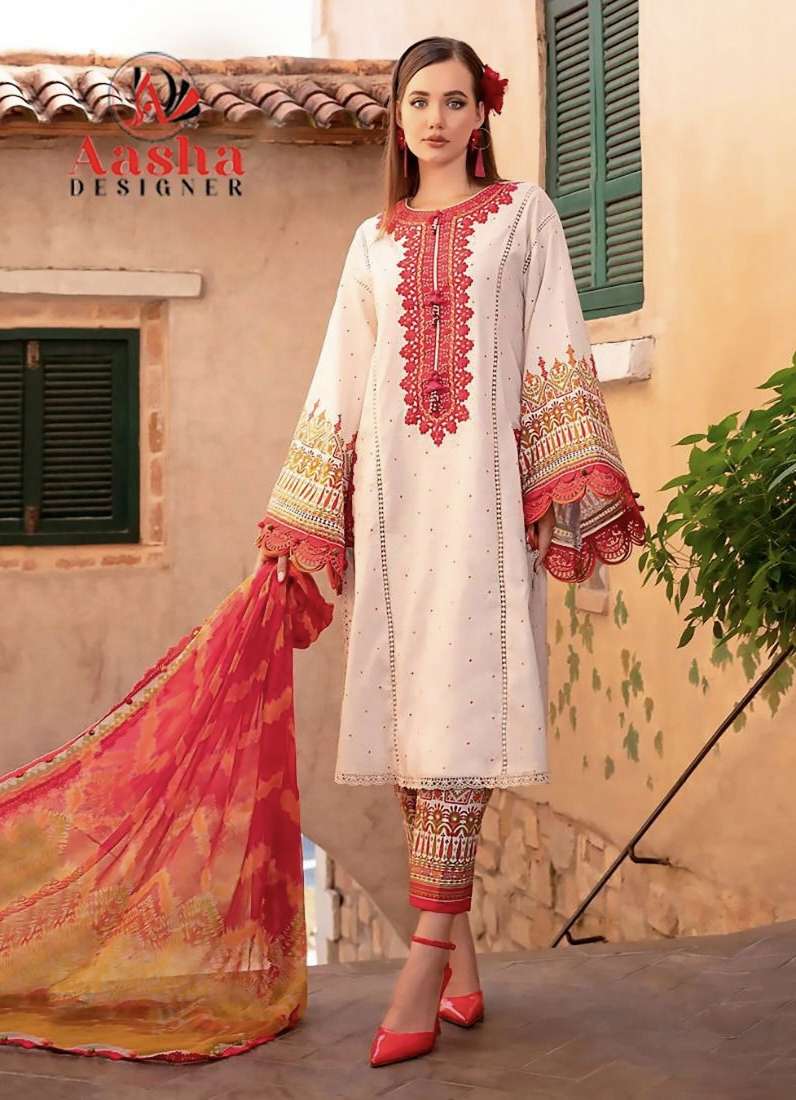 Design No 1166 by AASHA DESIGNER suit collection manufacturers surat 