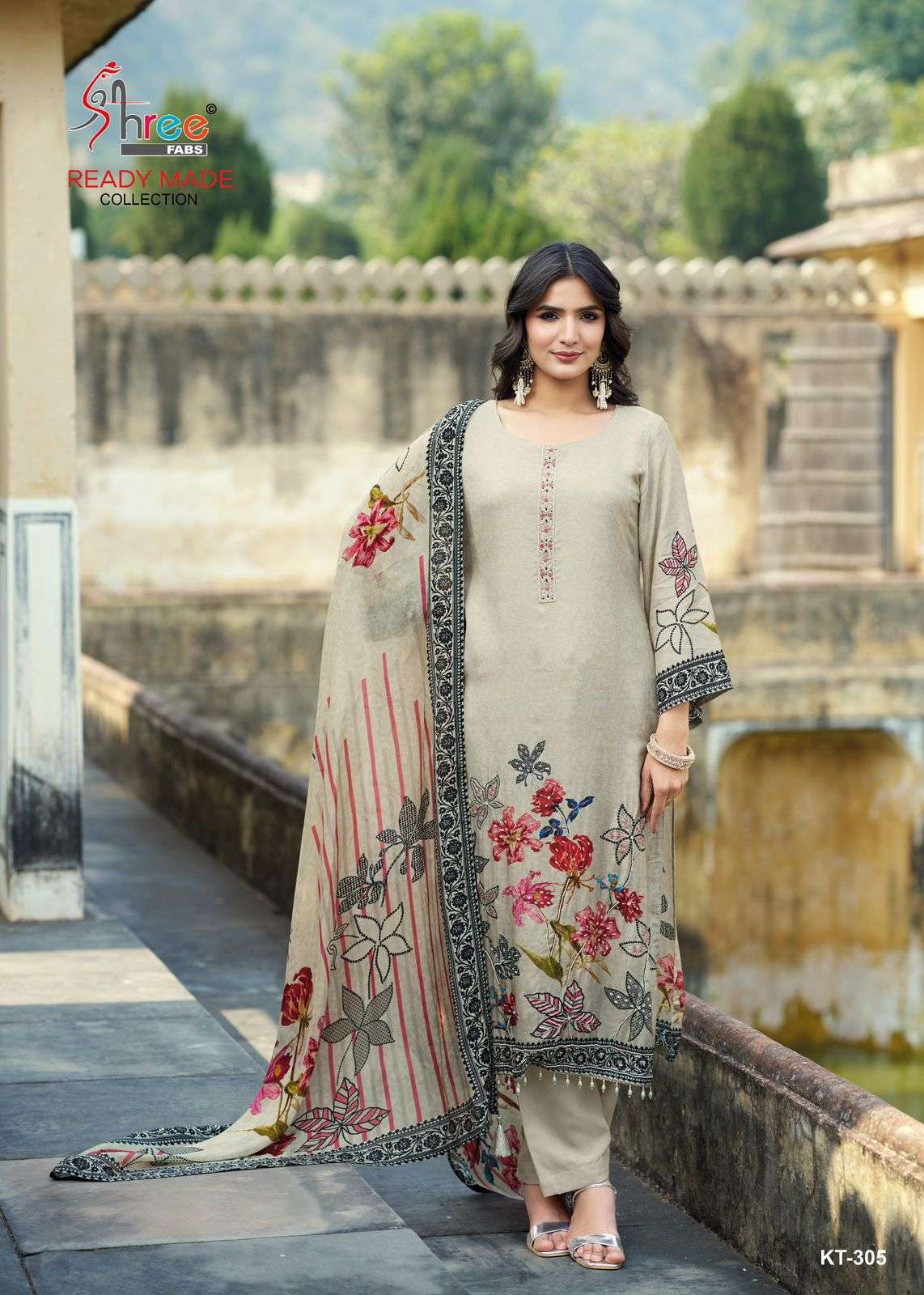 DESIGN NO KT 305 by SHREE FAB suit collection manufacturers surat 
