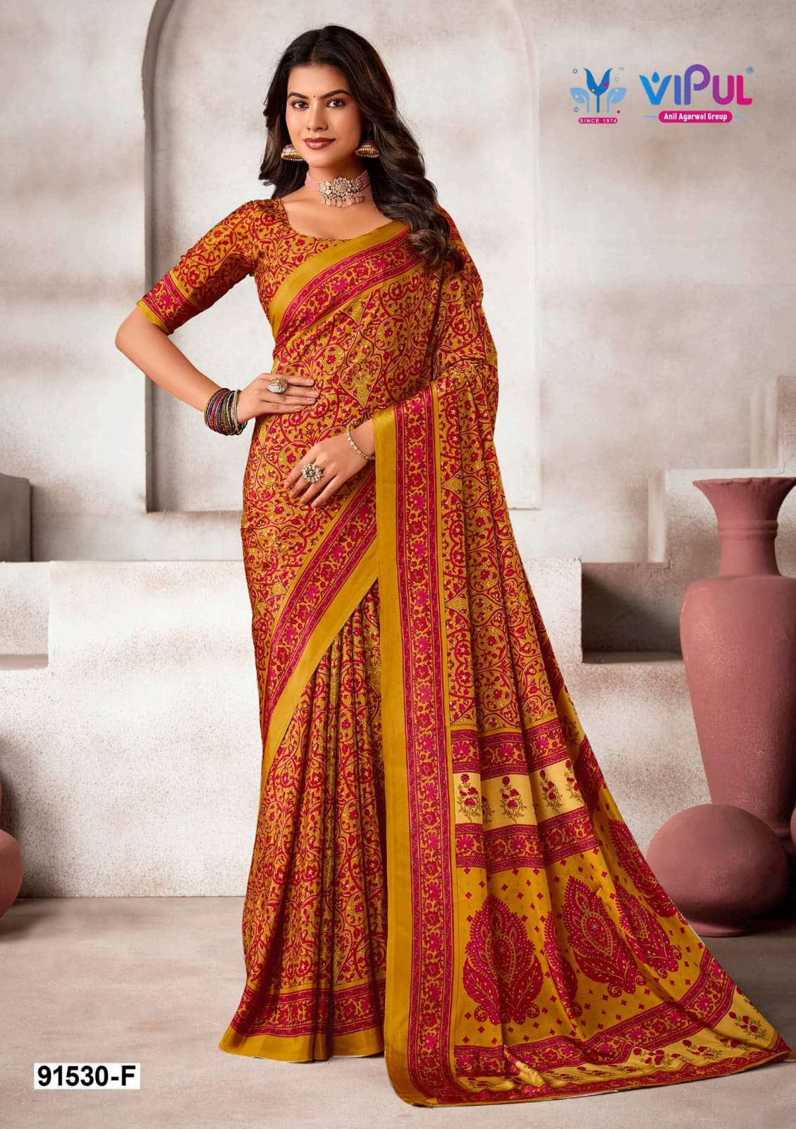 Heritage silk 915C by Vipul saree collection manufacturers surat 