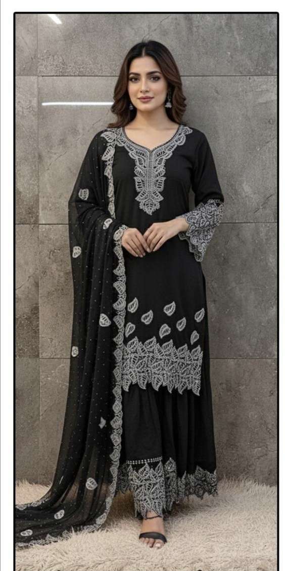 HF 457 A B by Hoor Tex Suit collection manufacturers surat 