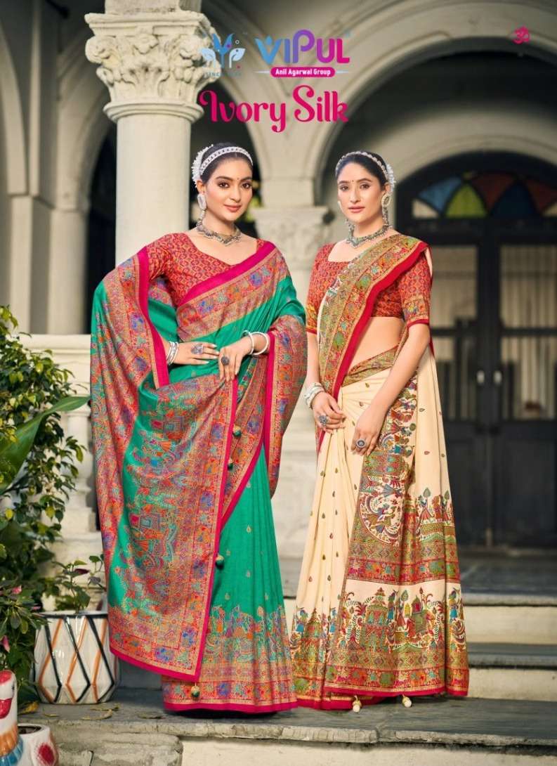 IVORY 870A by vipul saree Saree Collection manufacturer surat 