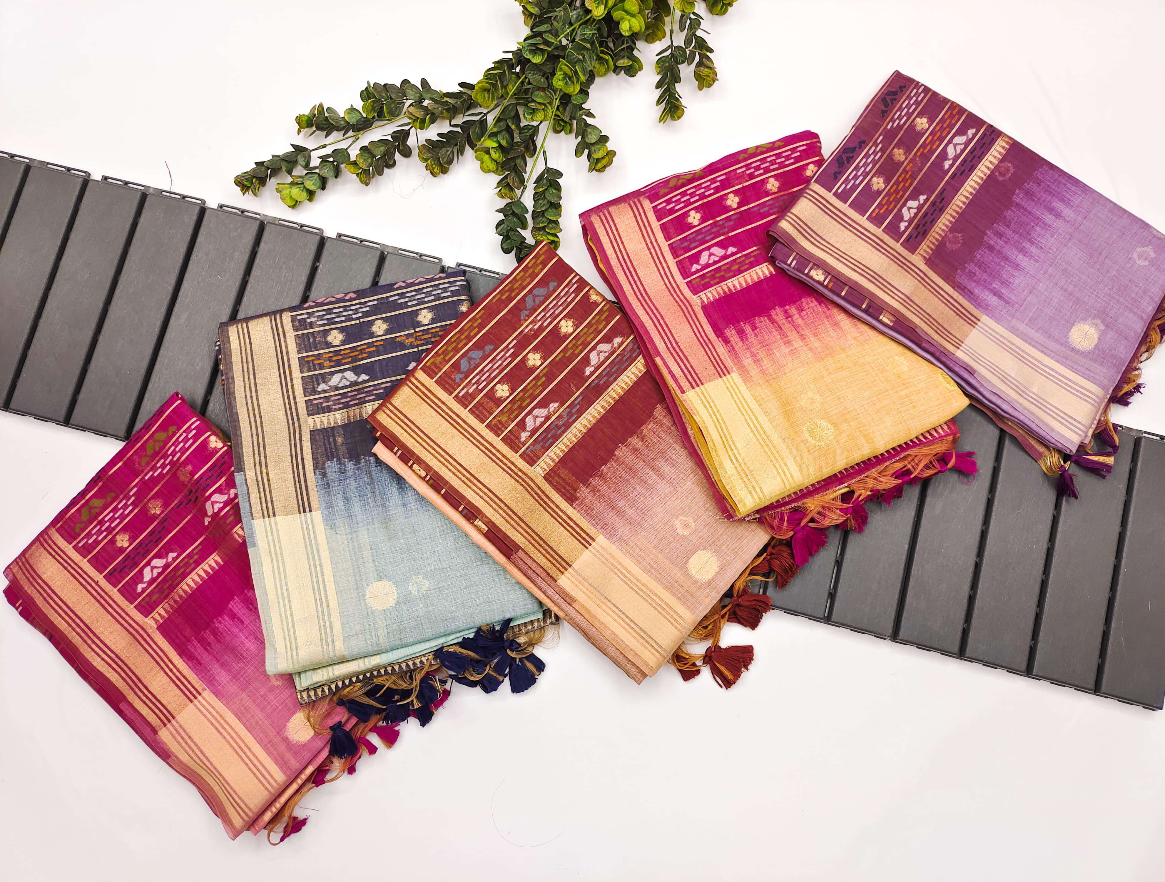 Muga Cotton 409 – Regal Parrot Weave Saree