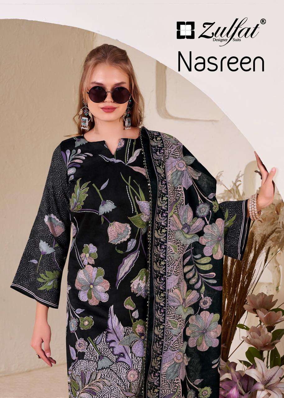 NASREEN by ZULFAT suit collection manufacturers surat 
