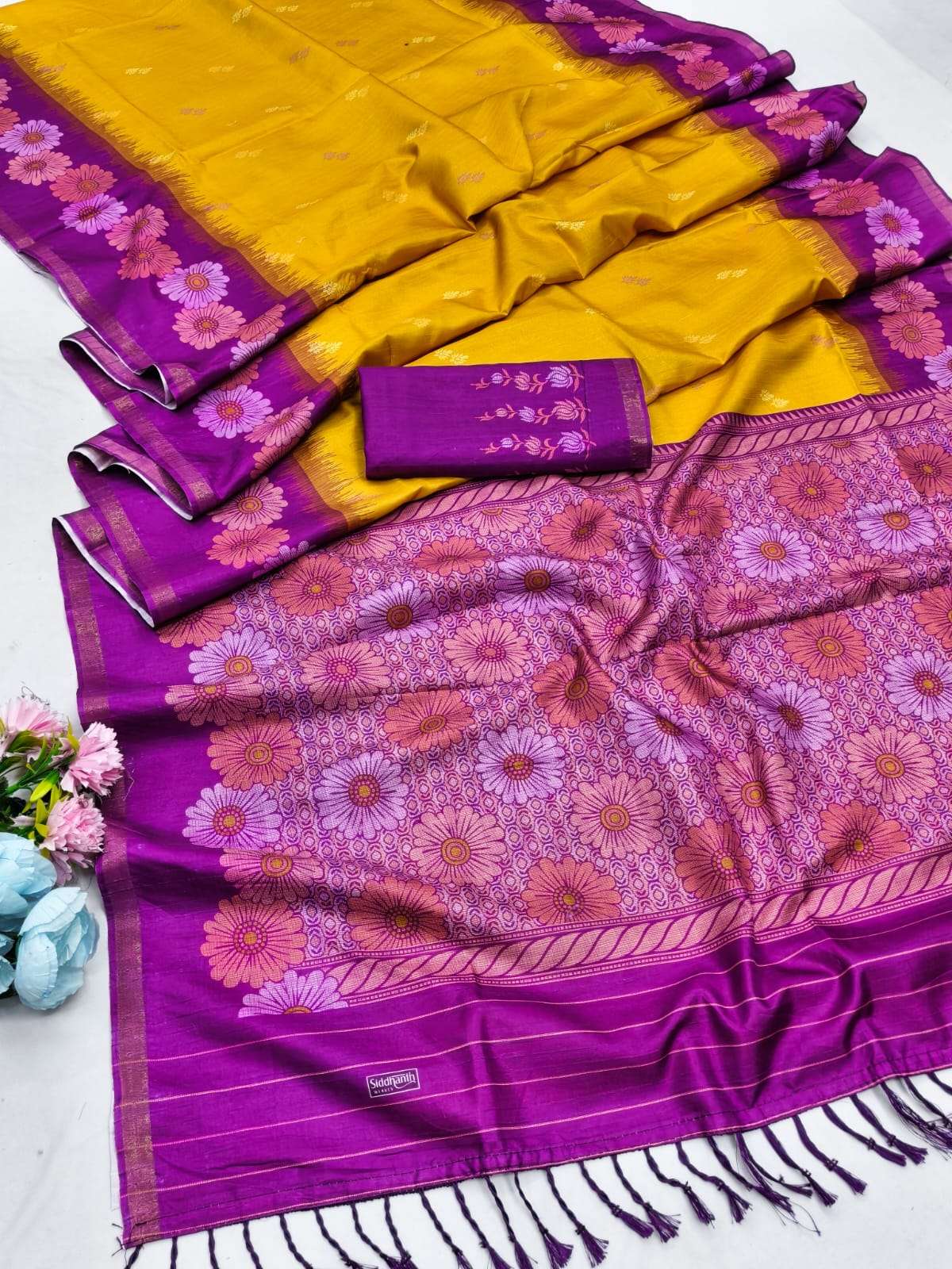 New Generation Kota Linen Banarasi Digital Print Saree