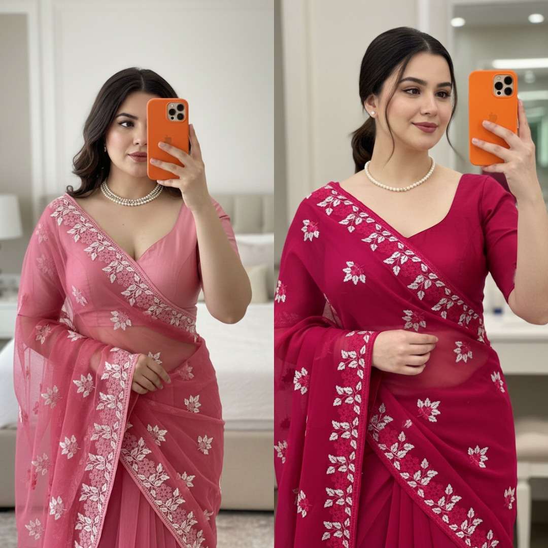 Party Wear Soft Net Saree Collection manufacturers surat 