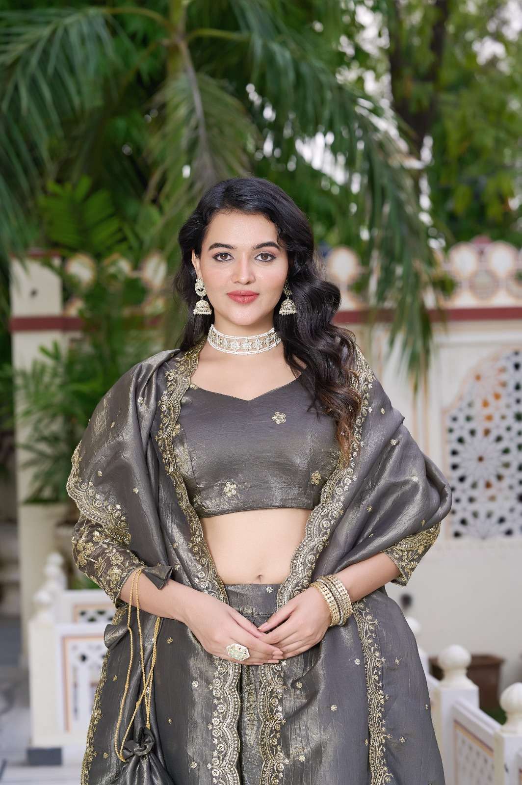 PC1021 GRY Lehenga choli collection manufacturers surat 