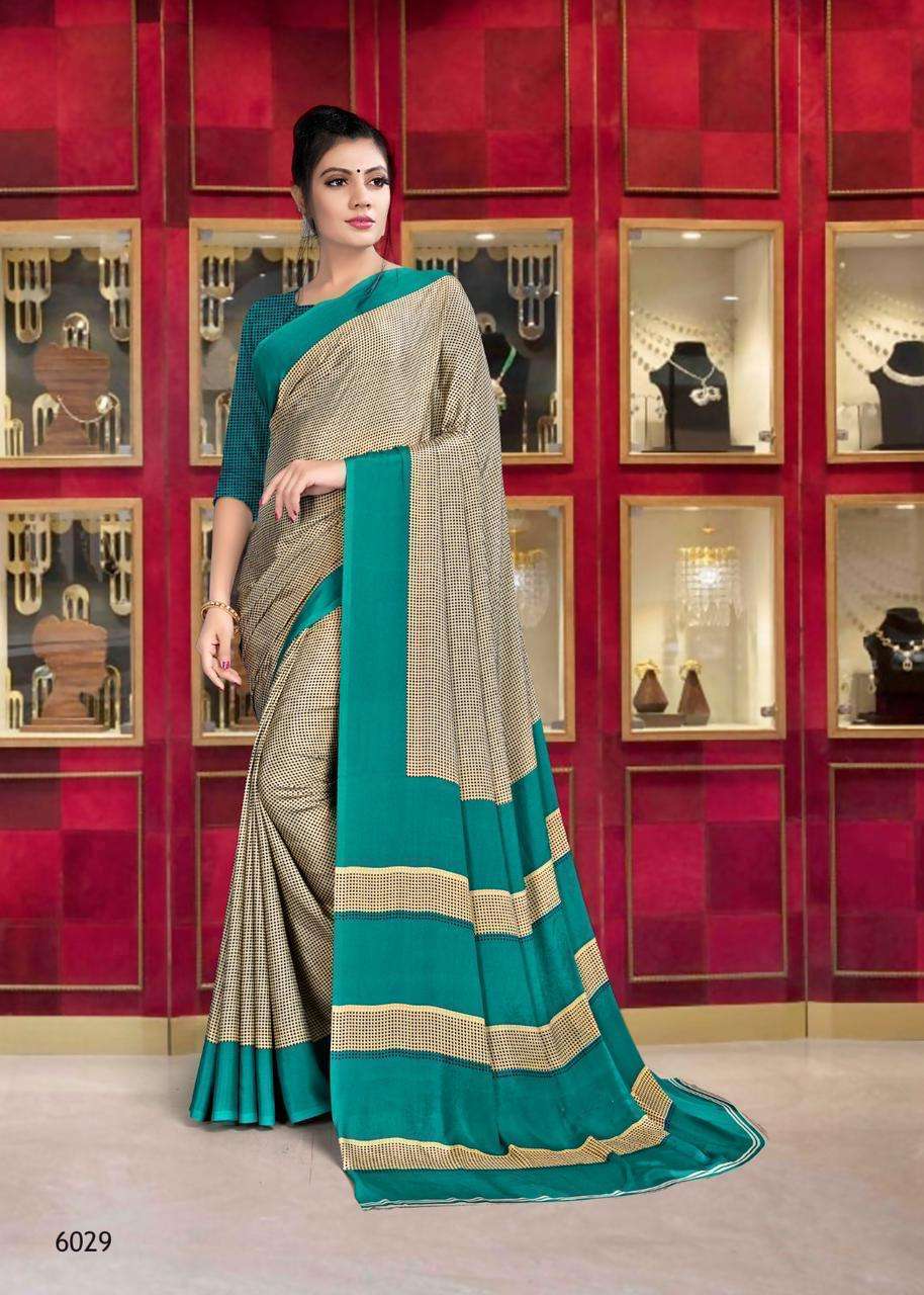 Premier Italian Crepe Uniform Sarees