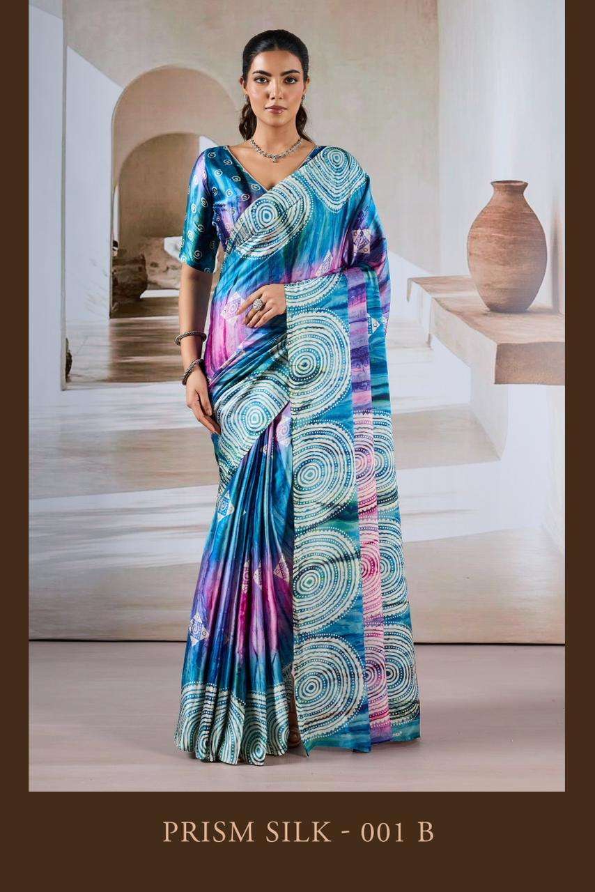 Prism Silk Series 001 A TO 001F By Rajtex saree Collection manufacturer surat 