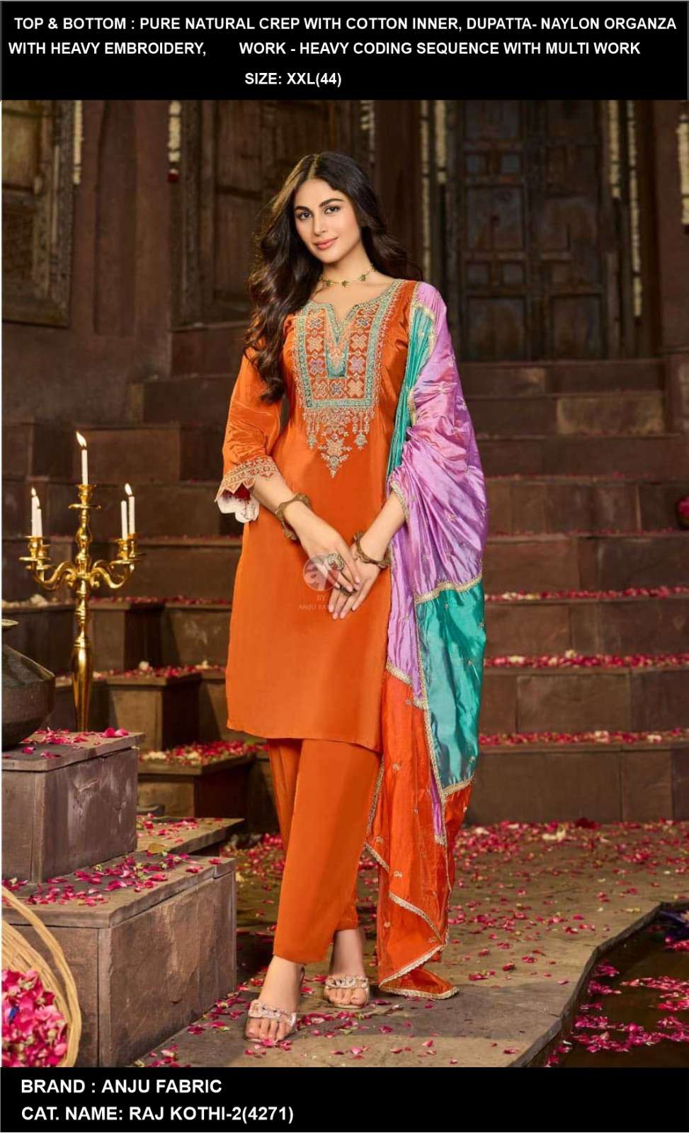 RAJ KOTHI 𝐯𝐨𝐥 2 by Anju fabric kurti collection manufacturers surat 