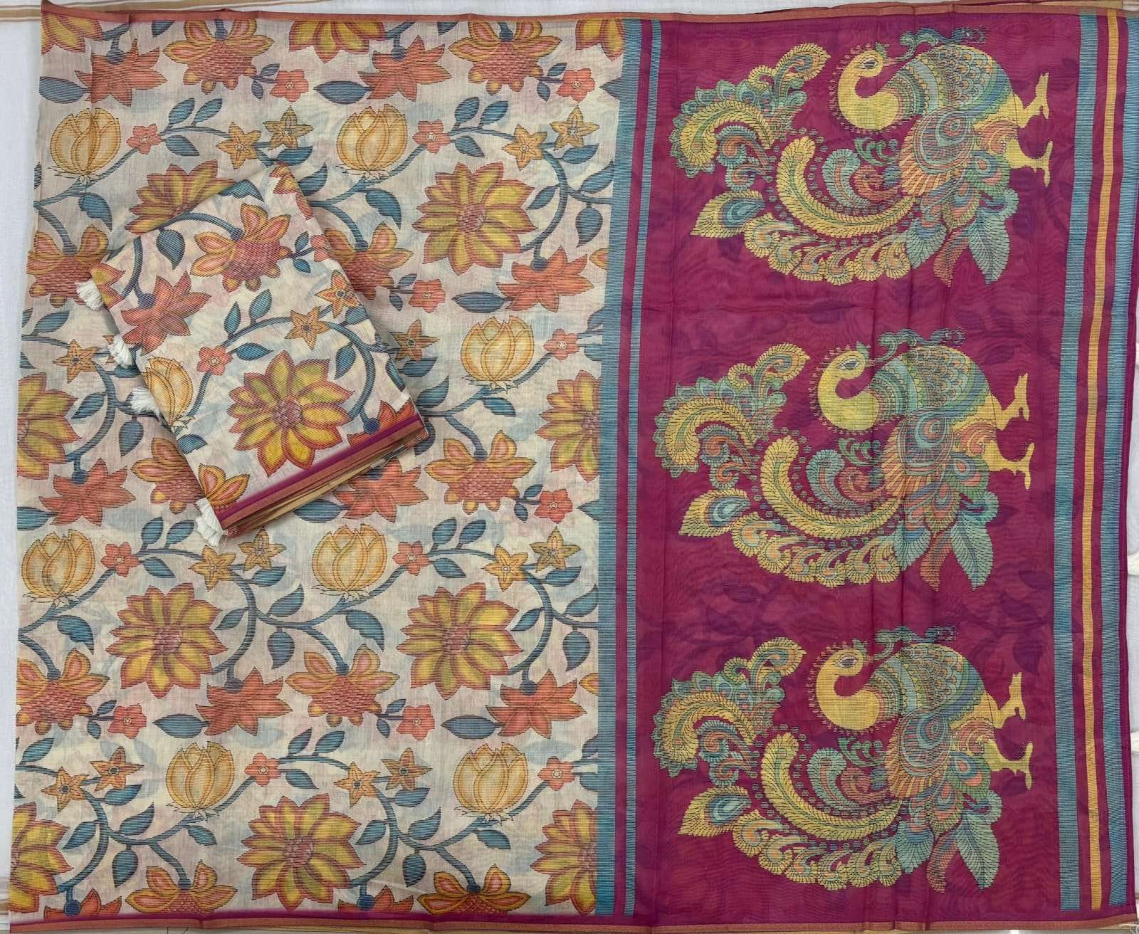 Royal Cream Khadi Silk Elegance