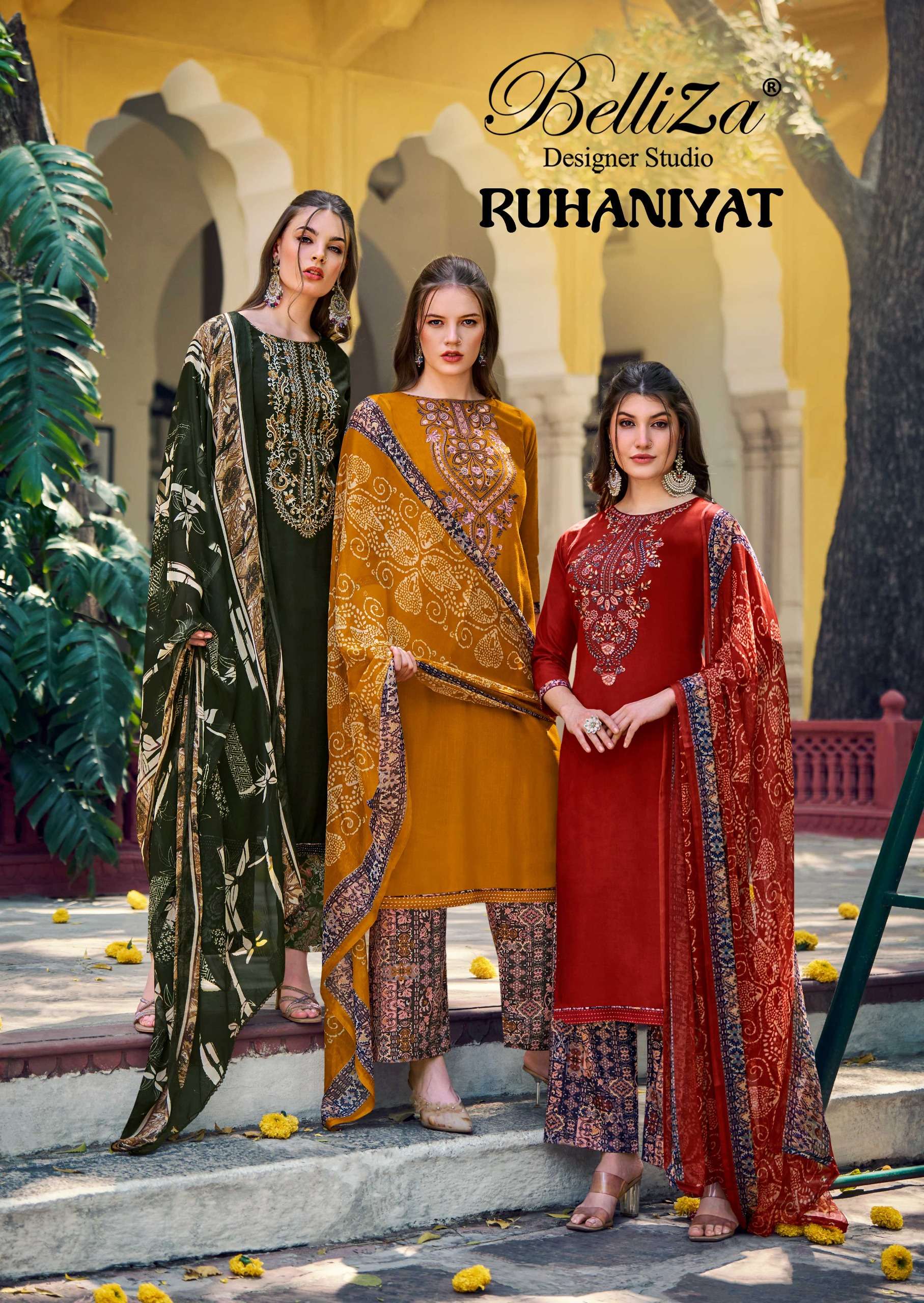 RUHANIYAT by BelliZa DesigNer StuDio suit collection manufacturers surat 