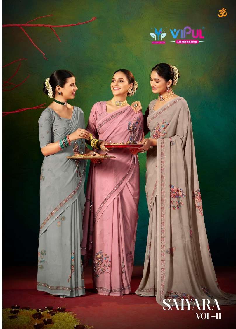 SAIYAARA VOL 11 by VIPUL SAREE collection manufacturers surat 