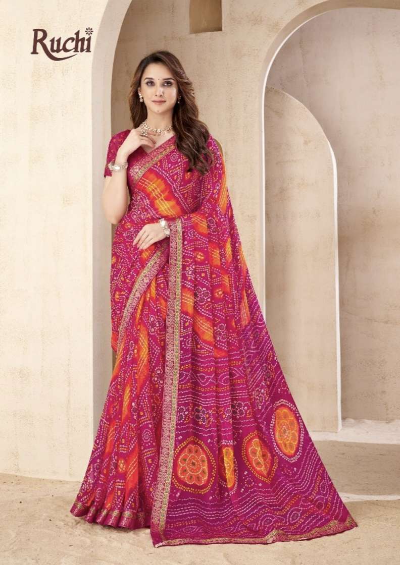 SAVERA VOL 15 SERIES 43001A TO 43002D, 43003B by RUCHI saree Collection manufacturer surat 