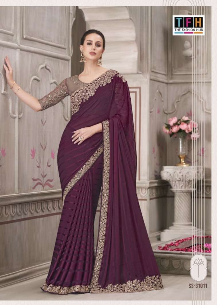 SILVER SCREEN VOL 21 SERIES  31001 TO 31018 By tfh saree Collection manufacturer surat 