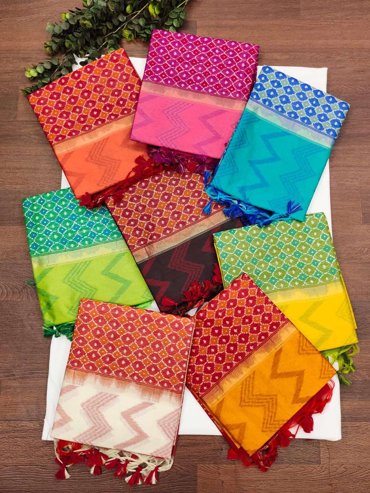 Soft Desi Tussar Silk Saree – Yukti Laheriya Design with Rich Ikkat Pallu