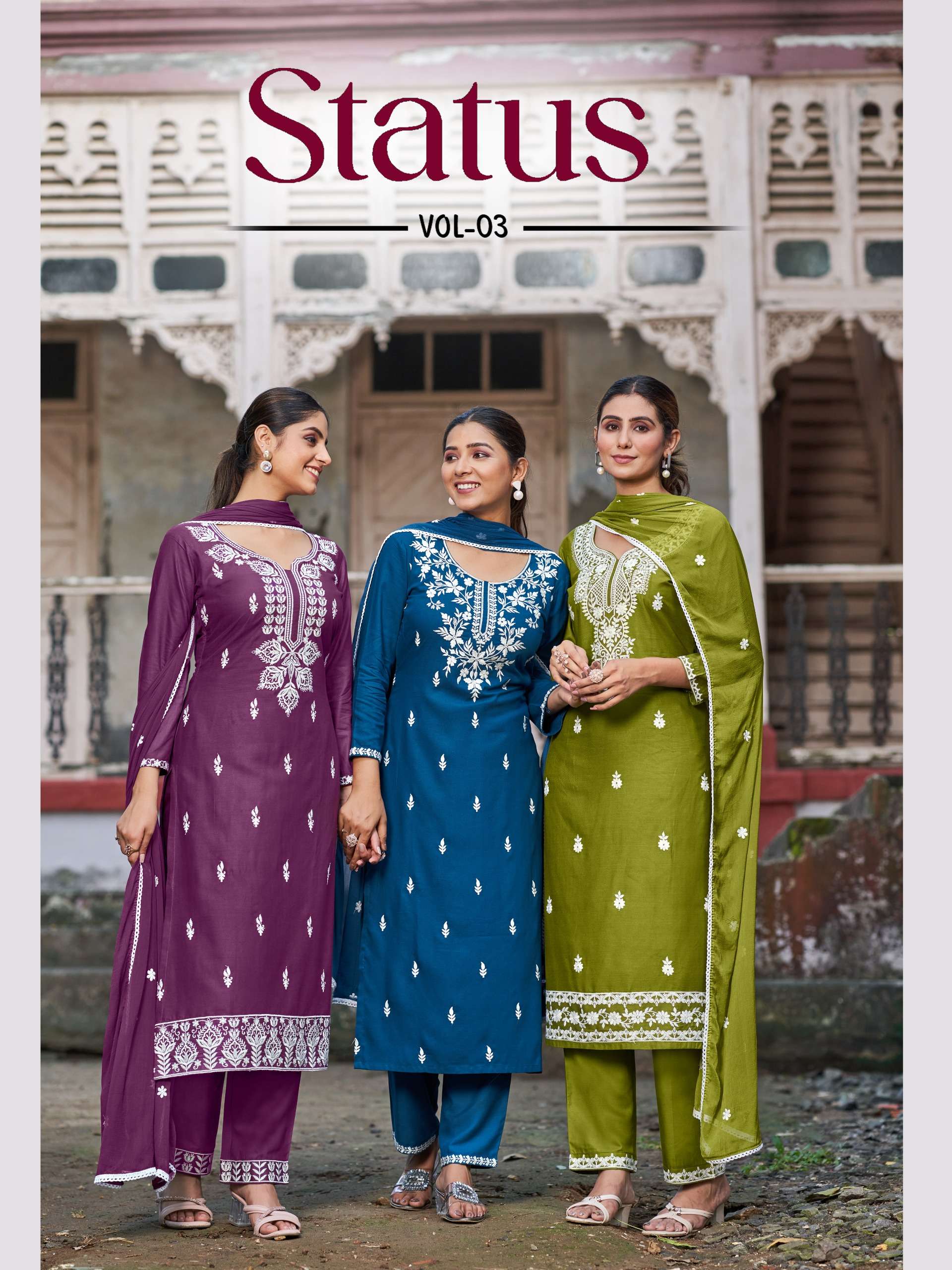Status VoL 3 kurti collection manufacturers surat 