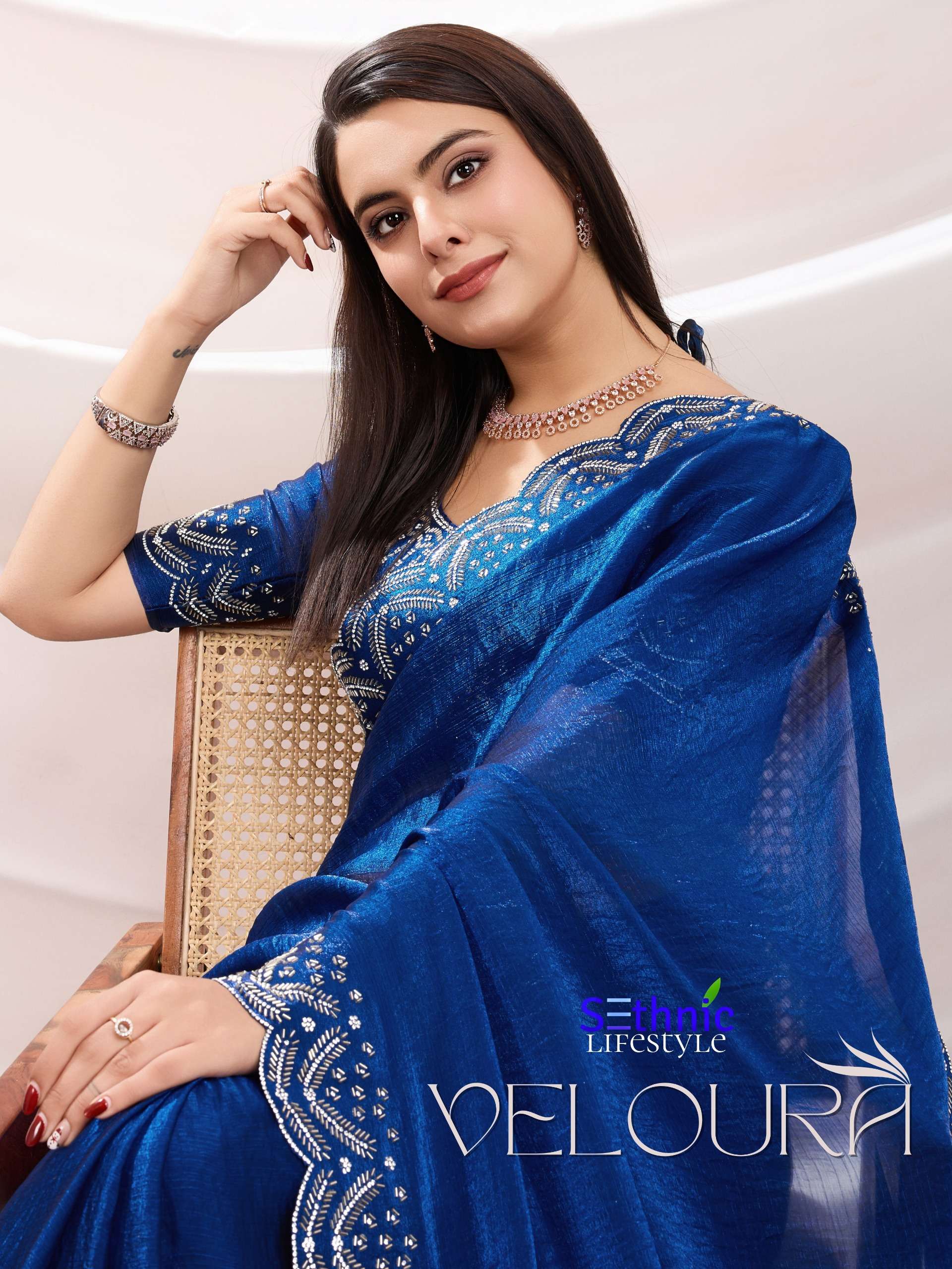 Veloura Series 62001 TO 62003 by Sethnic Lifestyle Saree Collection manufacturer surat 