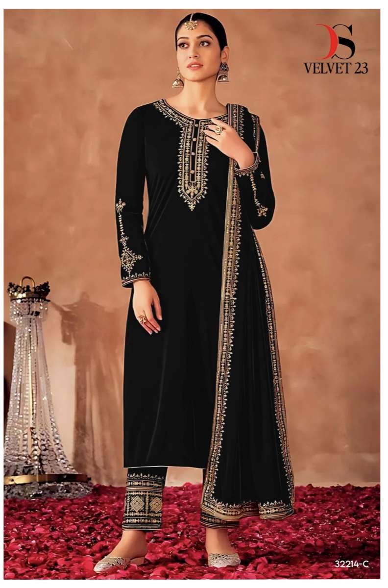 VELVET 23 Deisgn 32214 by DEEPSY SUIT collection manufacturers surat 