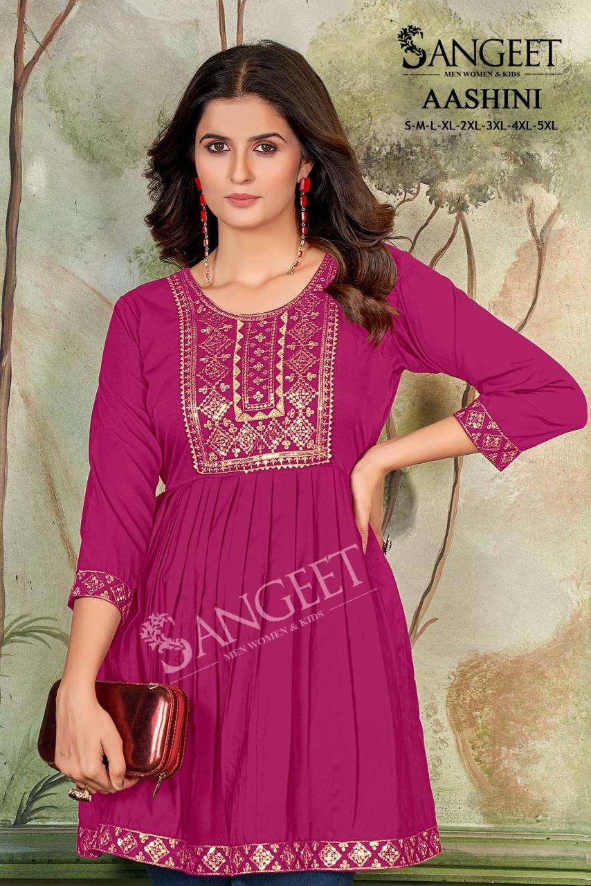 AASHINI by Sangeet kurti collection manufacturers surat 