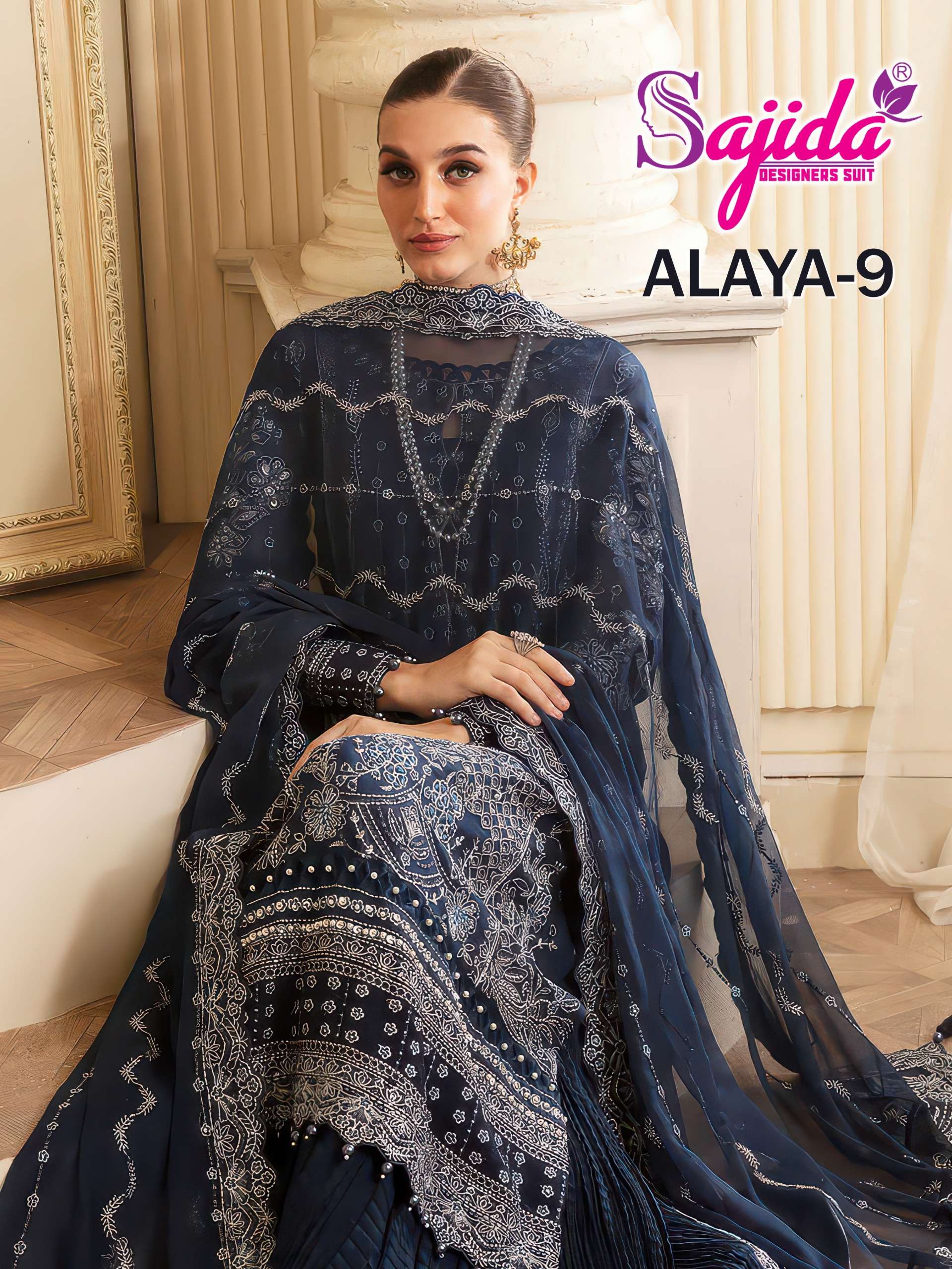 ANAYA VOL 9 DNO 1093 1135 1136 by SAJIDA suit collection manufacturers surat 