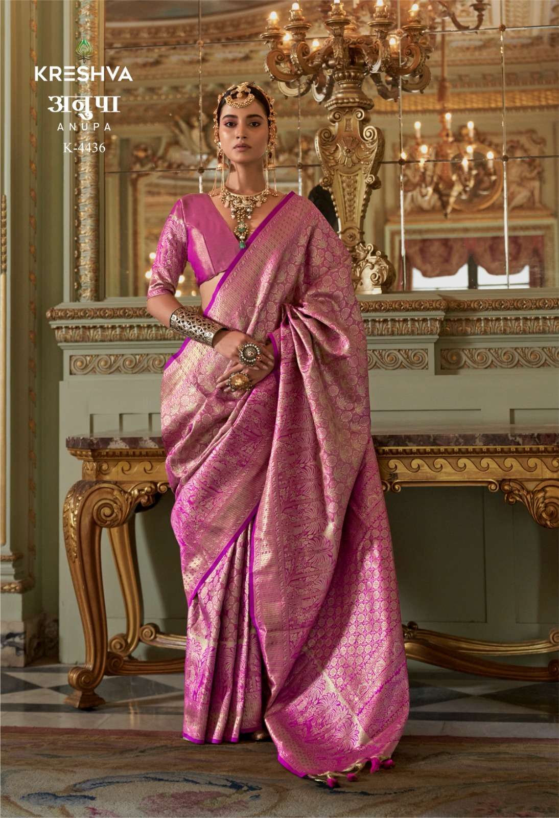 Anupa Series 4435 To 4440 by Kreshva saree Collection manufacturer surat 