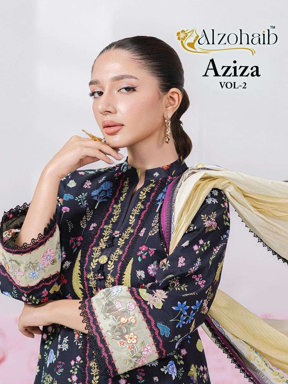 Aziza vol 2  D No AZ 1418 1423 1425 1427 by ALZOHAIB suit collection manufacturers surat 