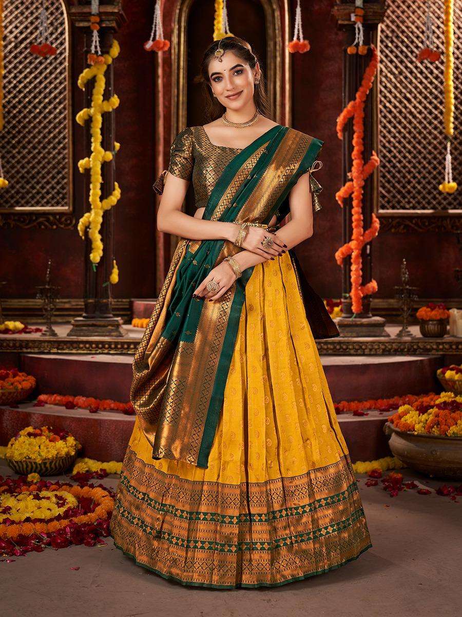 Banarasi litchi silk Lehenga choli collection manufacturers surat 
