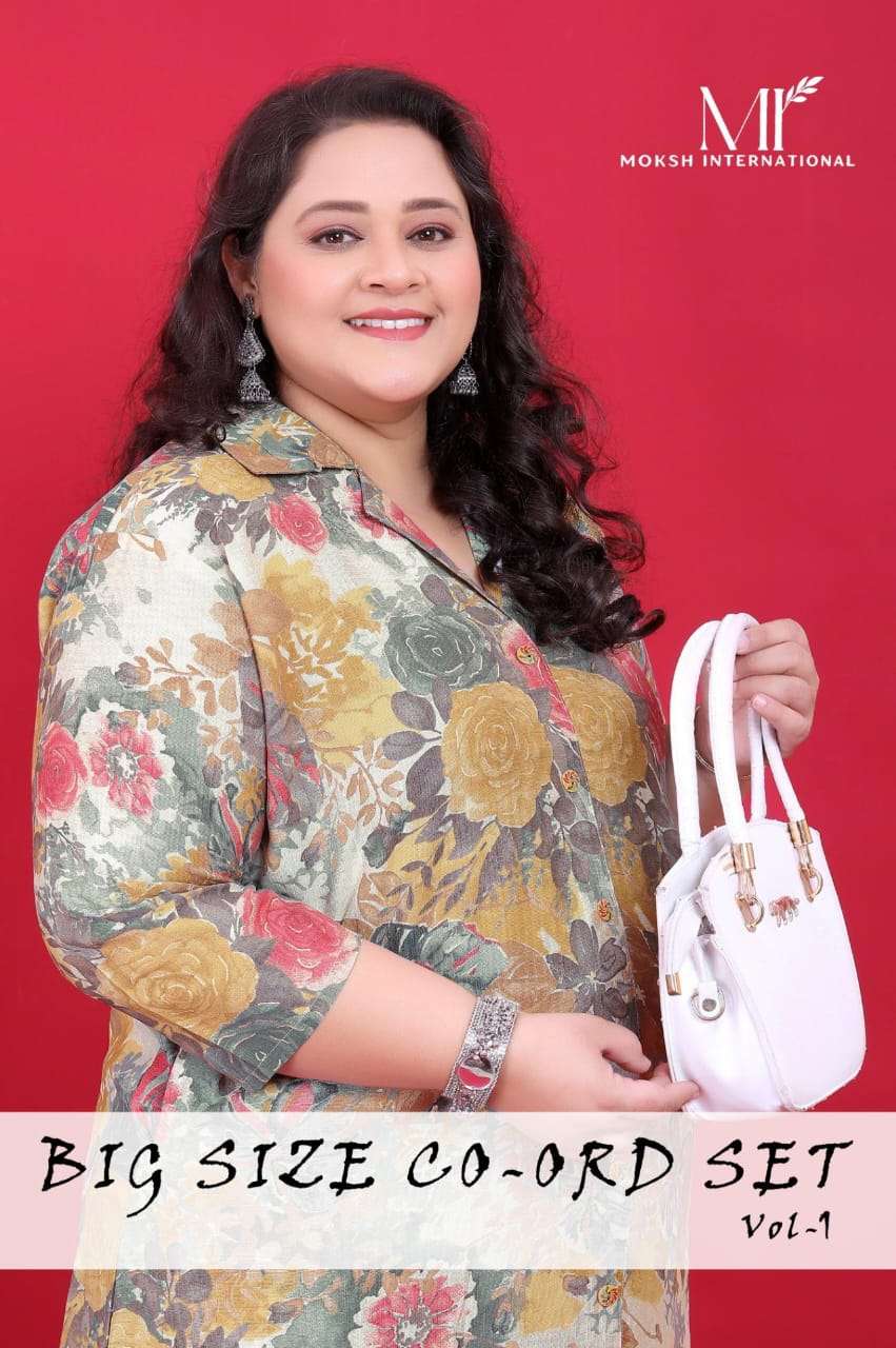 Big Size Co ord set VOL 1 by  Moksh International kurti collection manufacturers surat