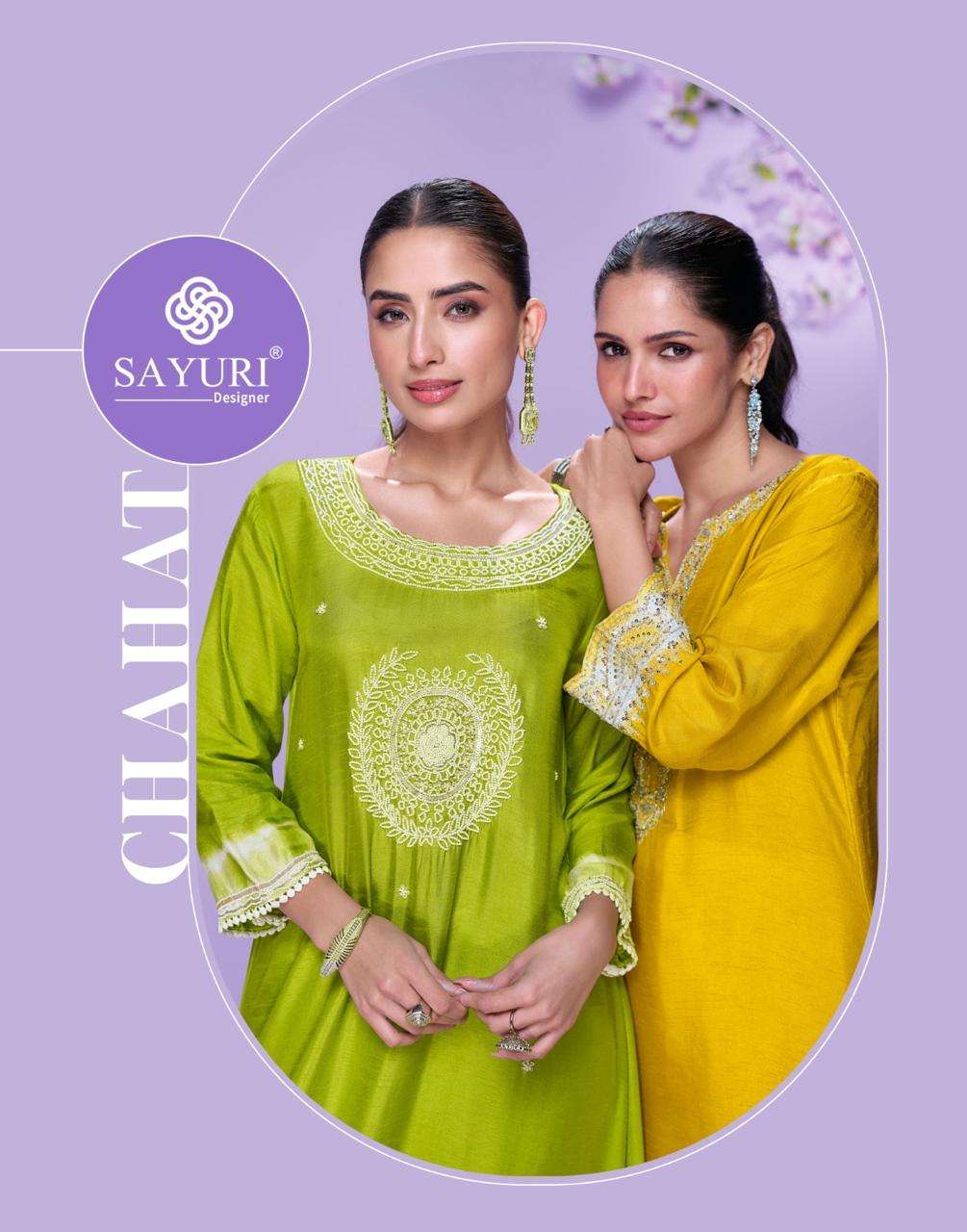 CHAHAT by SAYURI DESIGNER suit collection manufacturers surat 