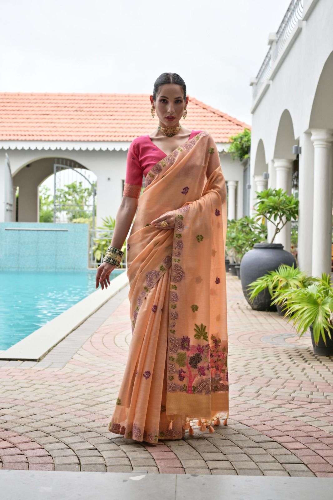 Chanderi Cotton 507 – New Superhit Floral Weave Saree