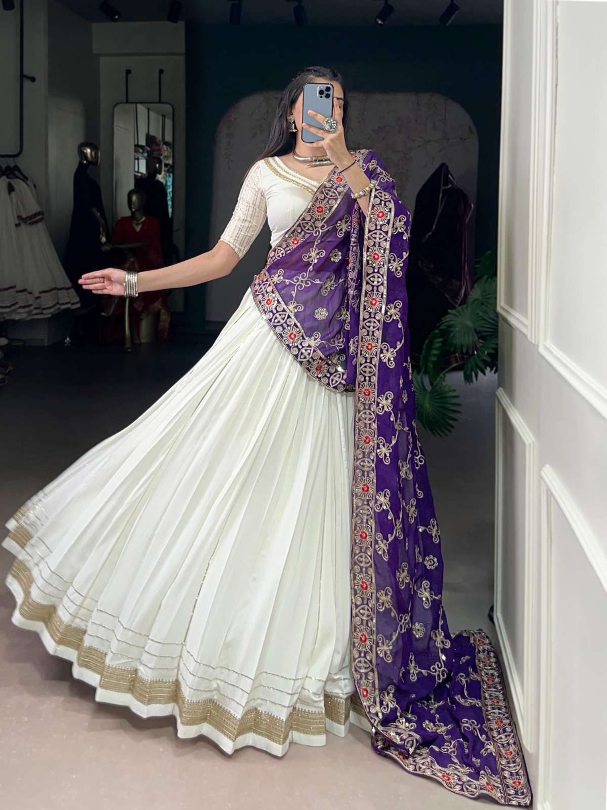 CHUNRI LNB1665WHT Lehenga choli collection manufacturers surat 