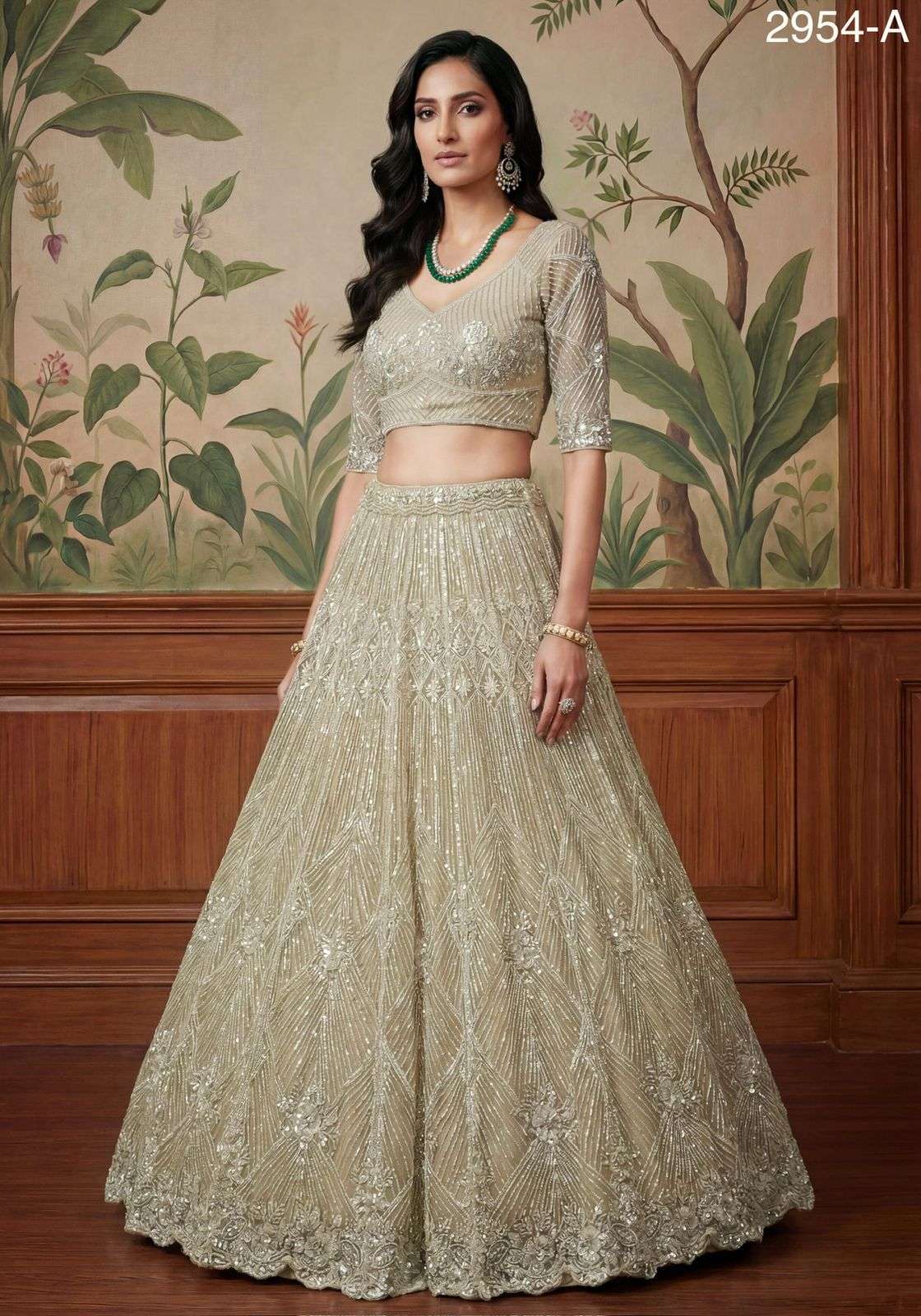 Code 2954 Reception Wear Lehenga Choli collection manufacturers surat 