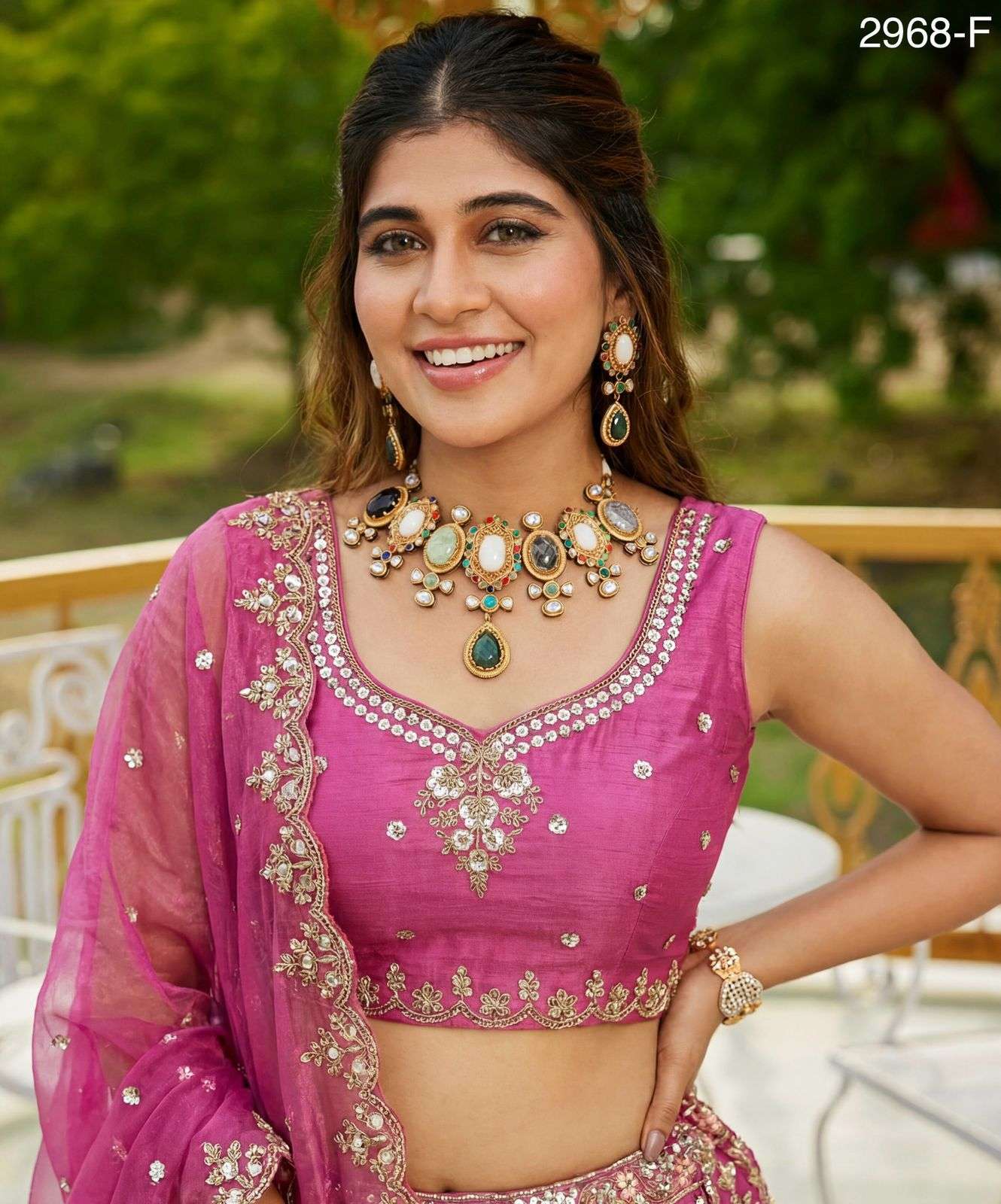 Code 2968 Designer Partywear Lehenga Choli collection manufacturers surat 