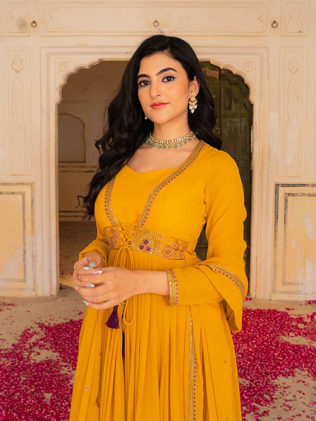 Code DRS145 READYMADE GOWN DUPATTA SET collection manufacturers surat 