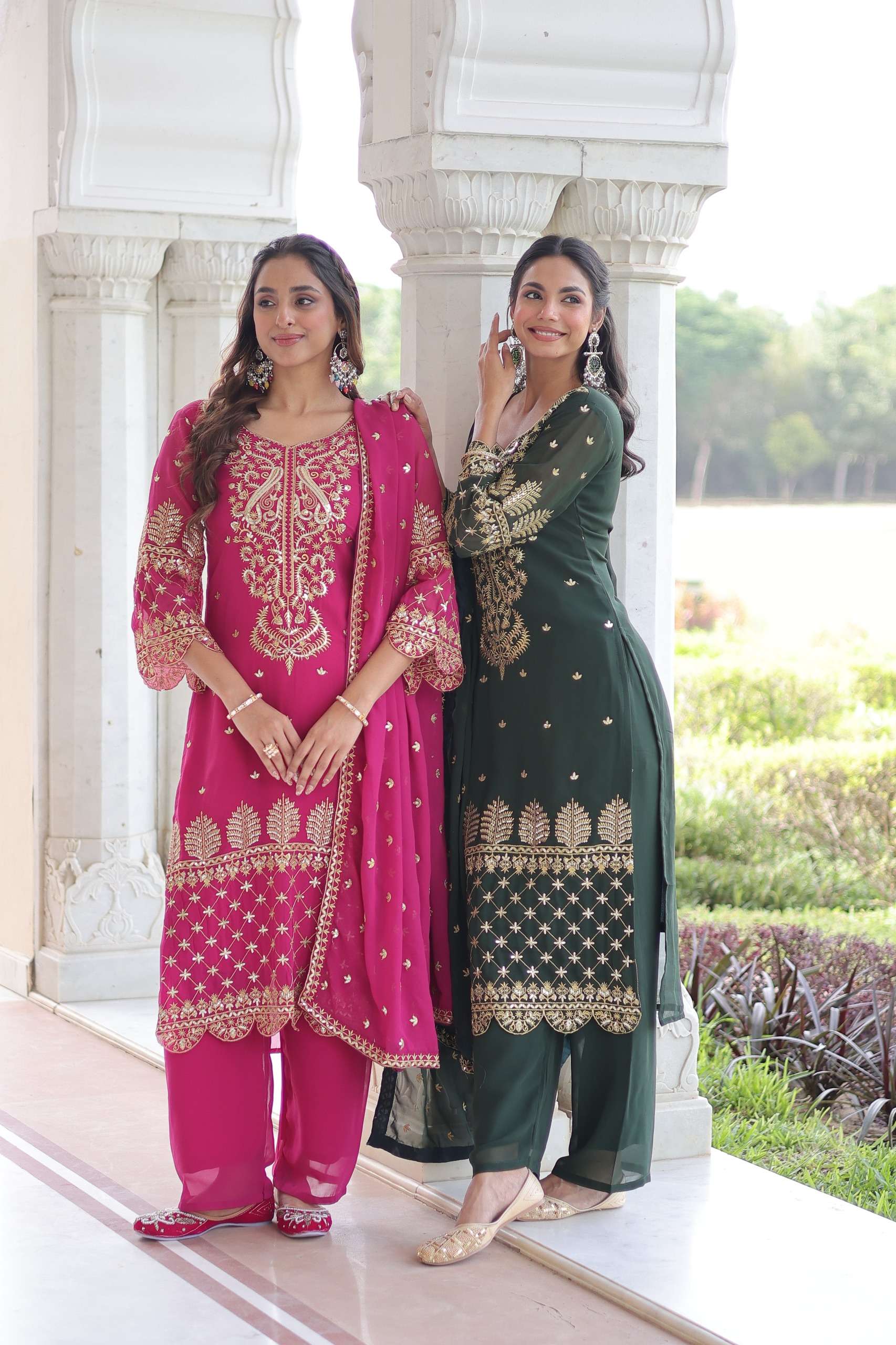 CODE  KA 1219 KURTI WITH PANT DUPATTA collection manufacturers surat 