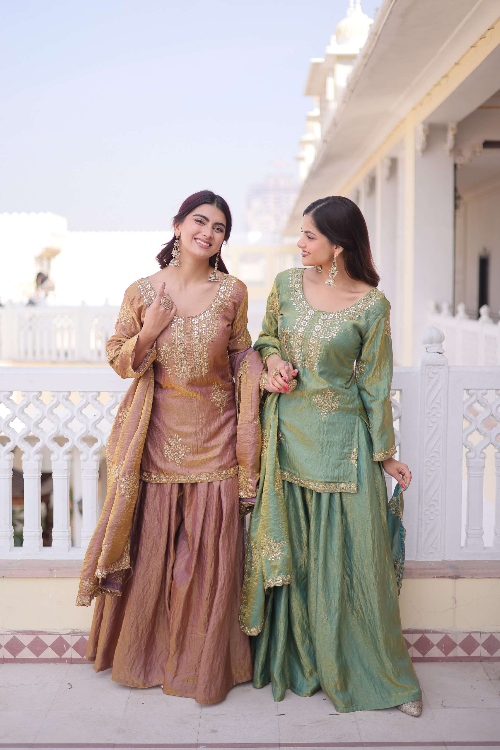 CODE KA 1229 TOP SHARARA DUPATTA COLLECTION manufacturers surat 