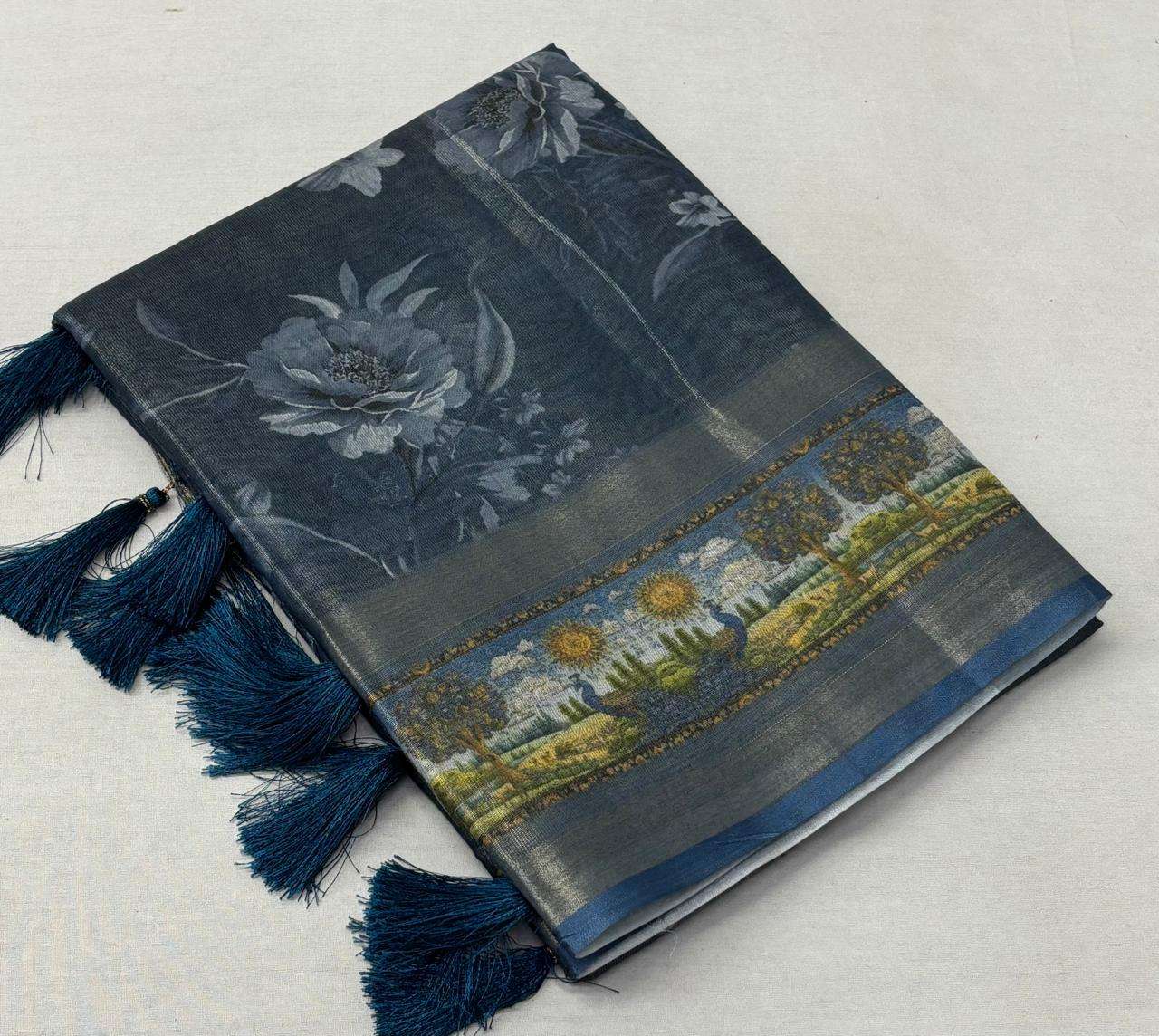 Cotton Tussar Kalamkari Collection – Rich Traditional Print Sarees