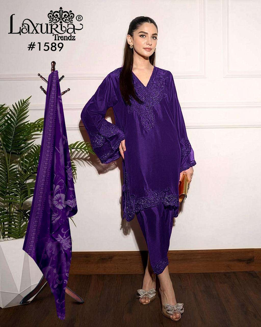 D No 1589 by Laxuria Trendz Kurti collection manufacturers surat