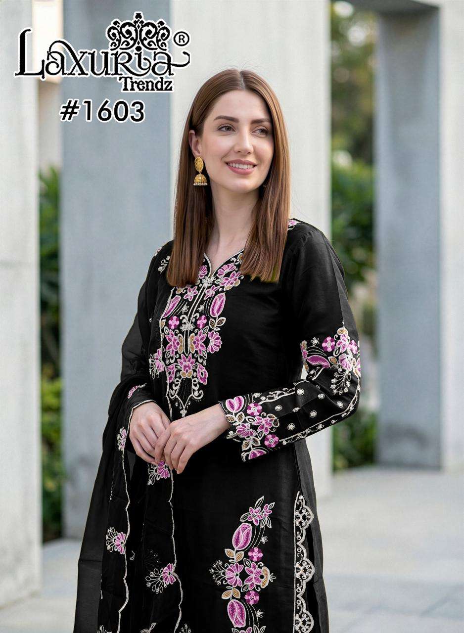 D No 1603 by Laxuria Trendz Kurti collection manufacturers surat 