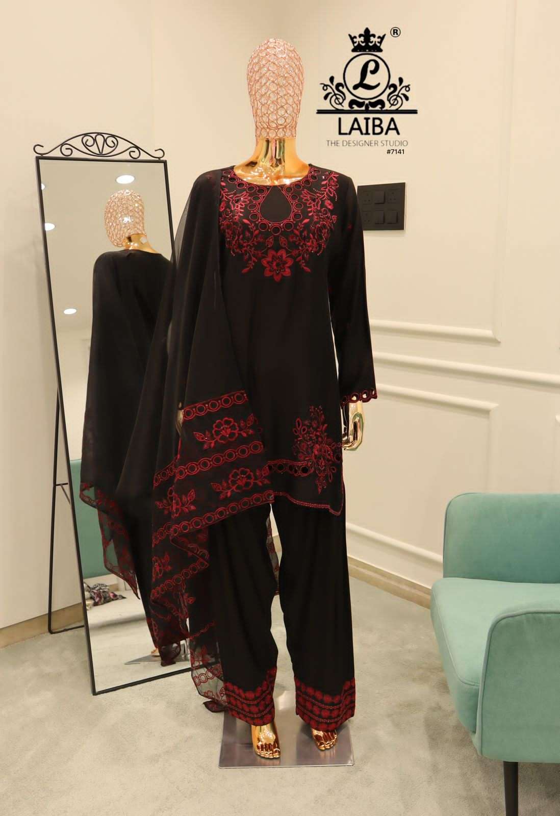 D no 7141 by LAIBA kurti collection manufacturers surat 