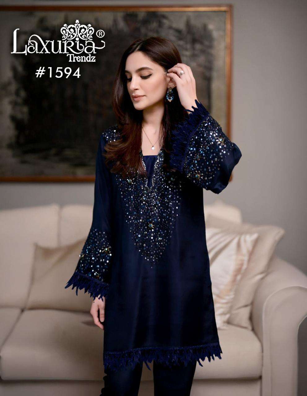 D No1594 by Laxuria Trendz Kurti collection manufacturers surat 