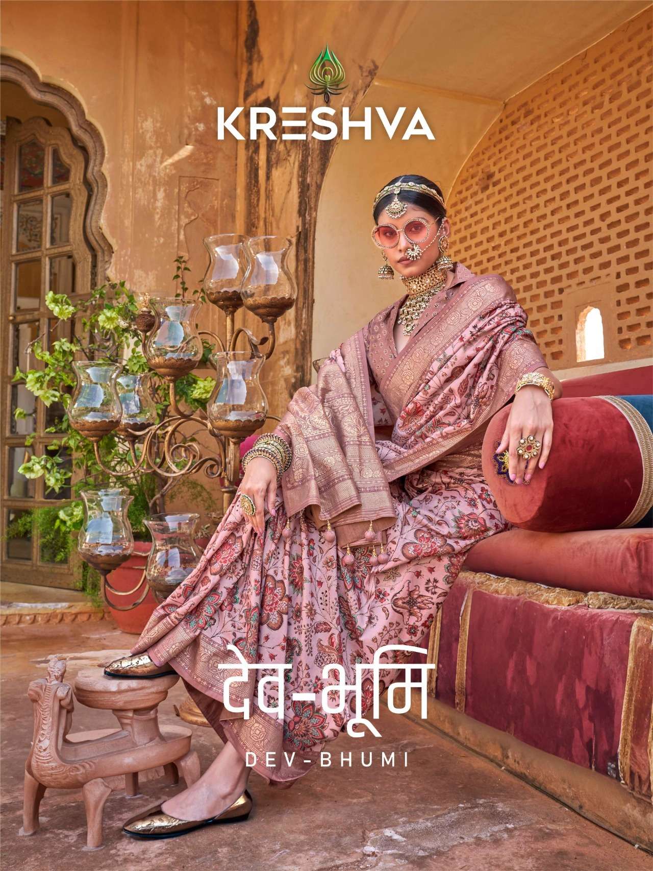 Dev Bhumi vol 1 Series 737 to 746 by Kreshva saree Collection manufacturer surat 