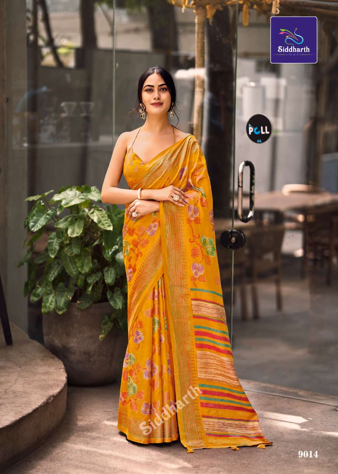 Elegant Foil Brasso Cotton Saree