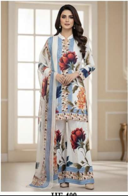 HF 409 410 by Hoor Tex suit collection manufacturers surat 