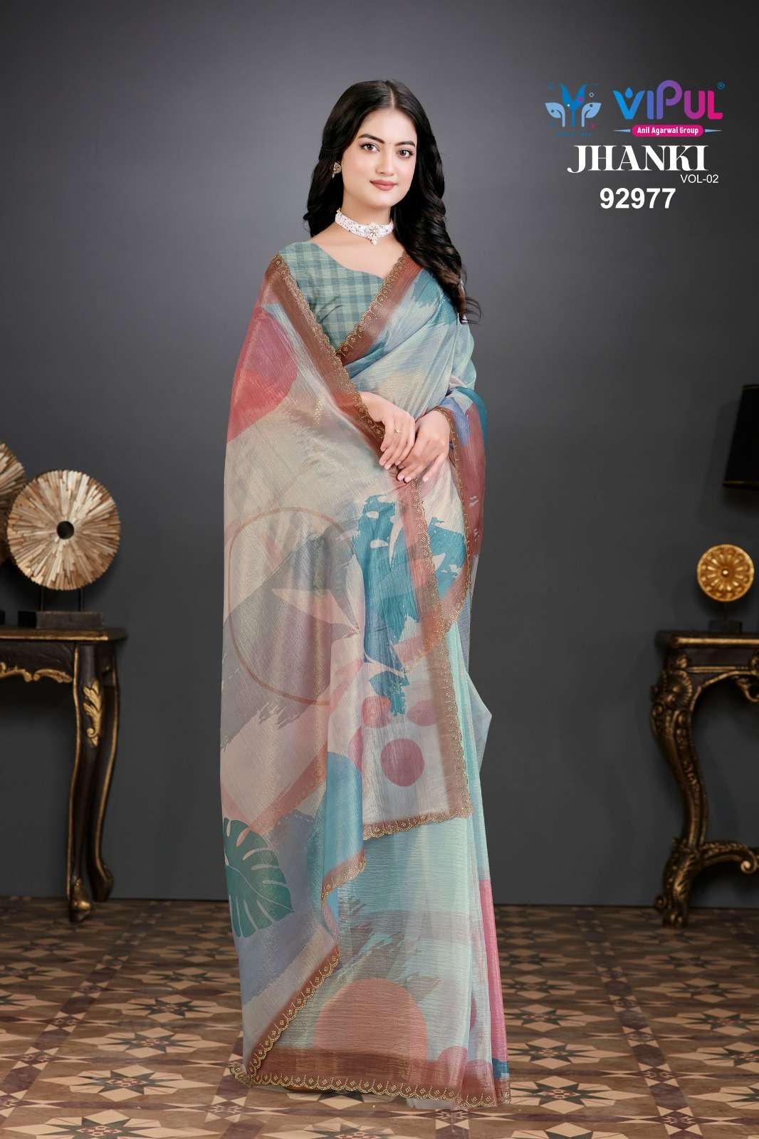 JHANKI VOL 02 SERIES 92970 TO 92978 By Vipul saree collection manufacturers surat 