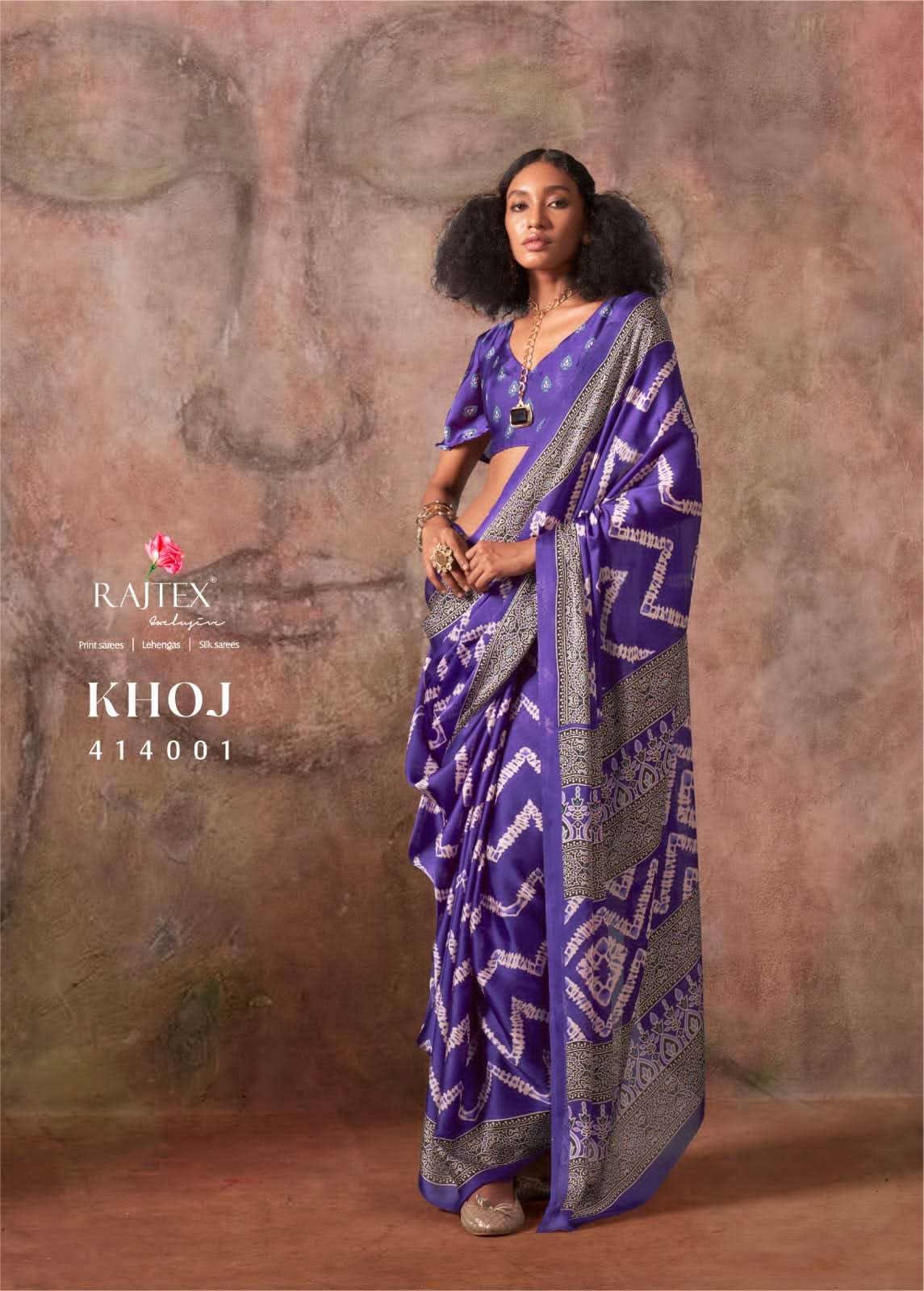 KHOJ by Rajtex fabric saree Collection manufacturer surat 