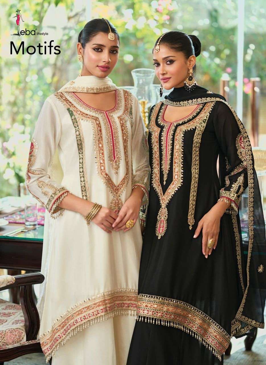 Motifs B W by EBA LIFESTYLE suit collection manufacturers surat 