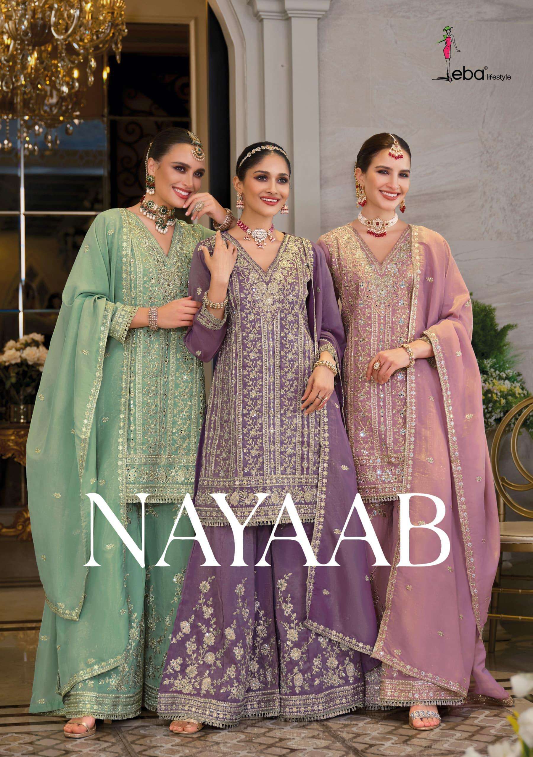 Nayaab by EBA LIFESTYLE Suit collection manufacturers surat 