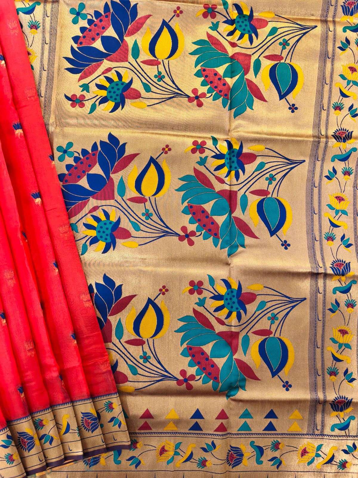 New Arrival – Lotus Meena Paithani Silk Saree